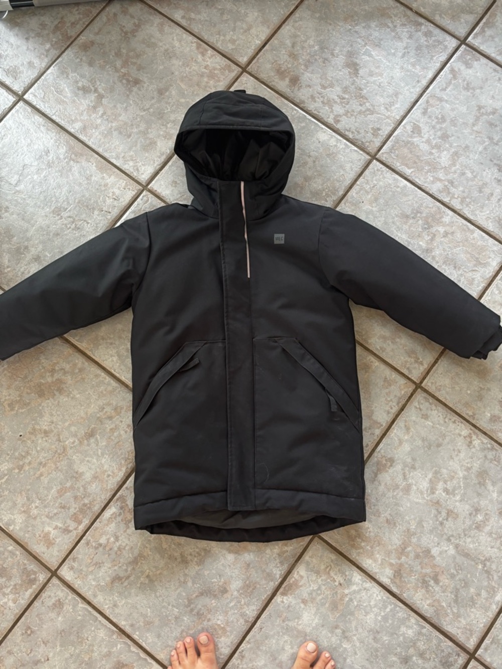 MEC Kids Black Hooded Winter Coat